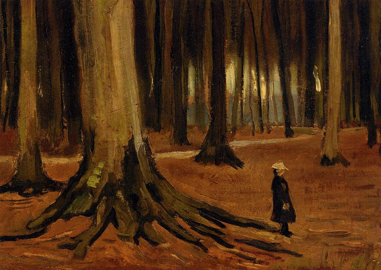 Ван Гог Девочка в лесу 1882